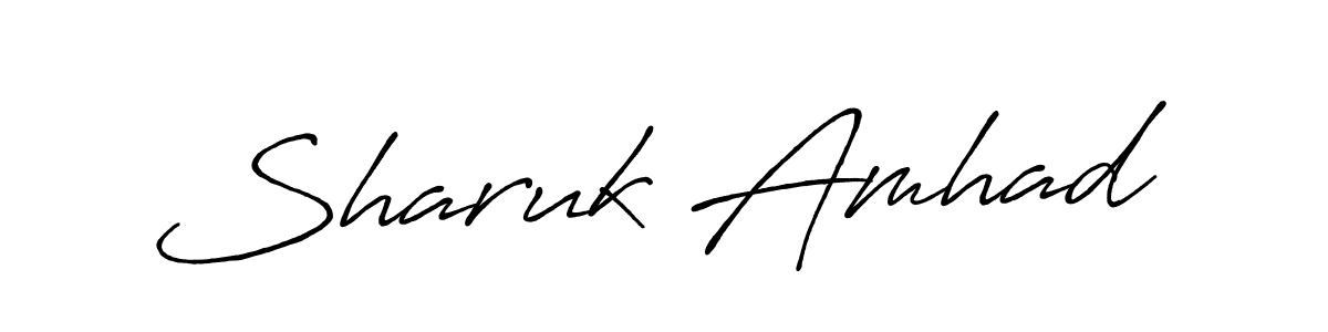 How to make Sharuk Amhad signature? Antro_Vectra_Bolder is a professional autograph style. Create handwritten signature for Sharuk Amhad name. Sharuk Amhad signature style 7 images and pictures png