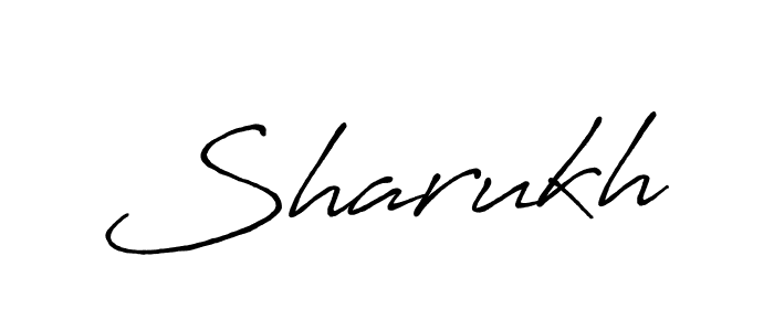 How to make Sharukh signature? Antro_Vectra_Bolder is a professional autograph style. Create handwritten signature for Sharukh name. Sharukh signature style 7 images and pictures png