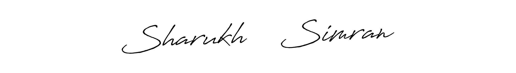 How to make Sharukh ❤️ Simran signature? Antro_Vectra_Bolder is a professional autograph style. Create handwritten signature for Sharukh ❤️ Simran name. Sharukh ❤️ Simran signature style 7 images and pictures png