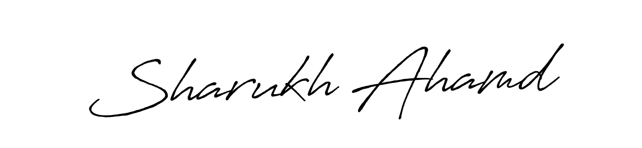 You should practise on your own different ways (Antro_Vectra_Bolder) to write your name (Sharukh Ahamd) in signature. don't let someone else do it for you. Sharukh Ahamd signature style 7 images and pictures png