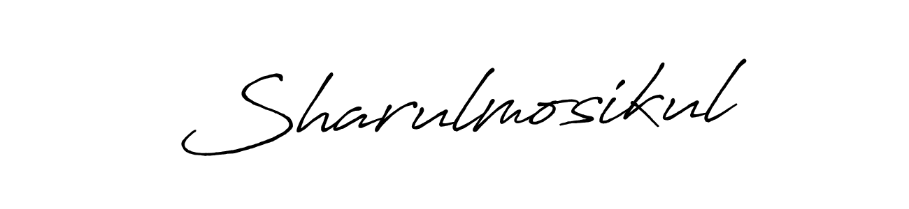Similarly Antro_Vectra_Bolder is the best handwritten signature design. Signature creator online .You can use it as an online autograph creator for name Sharulmosikul. Sharulmosikul signature style 7 images and pictures png