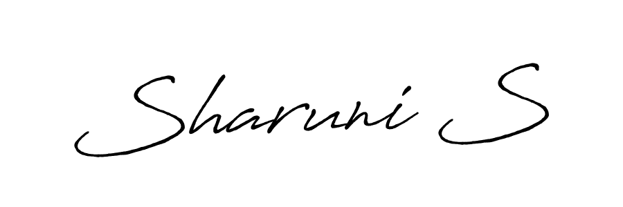 Design your own signature with our free online signature maker. With this signature software, you can create a handwritten (Antro_Vectra_Bolder) signature for name Sharuni S. Sharuni S signature style 7 images and pictures png