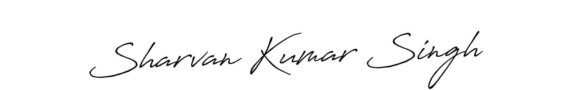 How to make Sharvan Kumar Singh name signature. Use Antro_Vectra_Bolder style for creating short signs online. This is the latest handwritten sign. Sharvan Kumar Singh signature style 7 images and pictures png