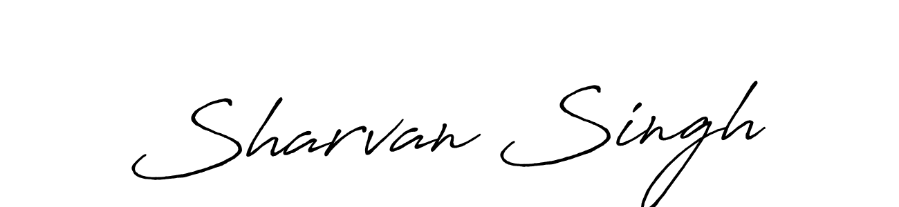How to make Sharvan Singh name signature. Use Antro_Vectra_Bolder style for creating short signs online. This is the latest handwritten sign. Sharvan Singh signature style 7 images and pictures png