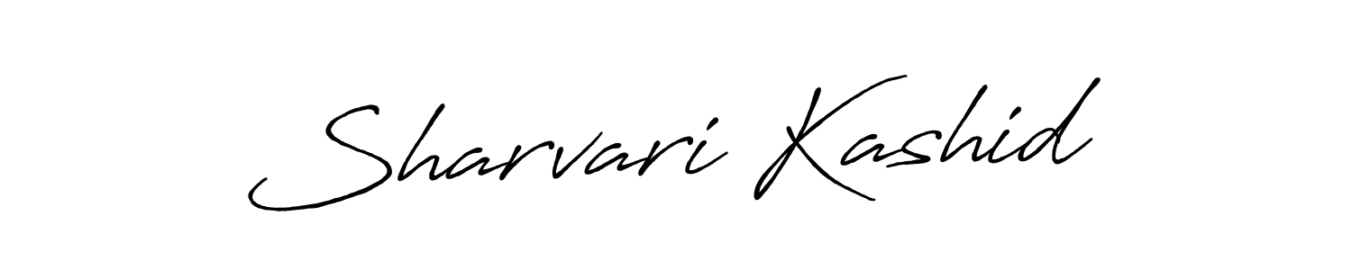 How to make Sharvari Kashid name signature. Use Antro_Vectra_Bolder style for creating short signs online. This is the latest handwritten sign. Sharvari Kashid signature style 7 images and pictures png