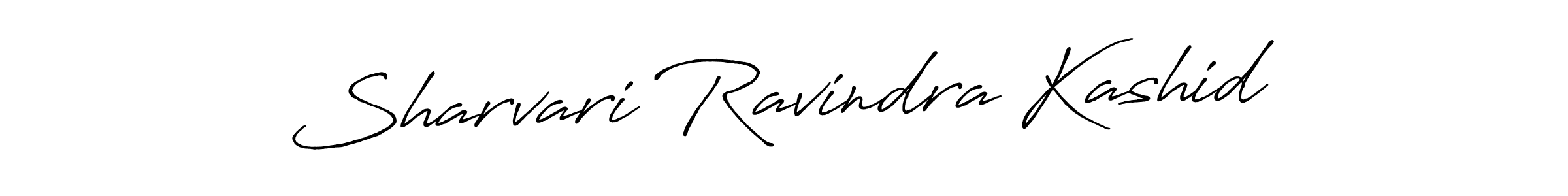 How to make Sharvari Ravindra Kashid name signature. Use Antro_Vectra_Bolder style for creating short signs online. This is the latest handwritten sign. Sharvari Ravindra Kashid signature style 7 images and pictures png