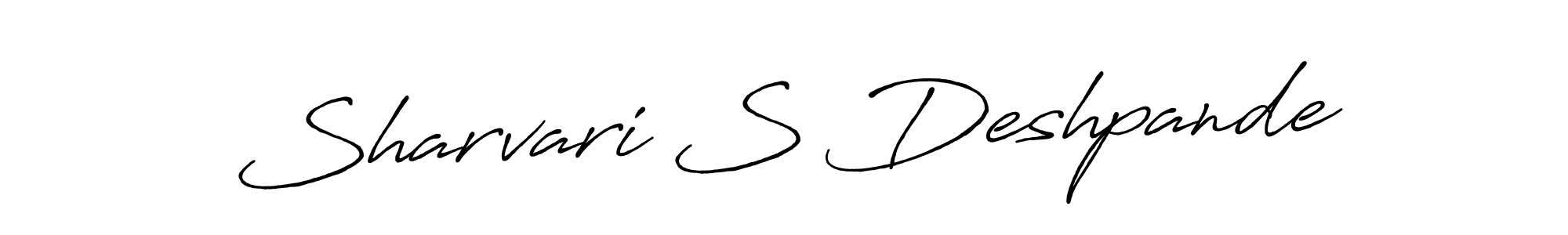 You should practise on your own different ways (Antro_Vectra_Bolder) to write your name (Sharvari S Deshpande) in signature. don't let someone else do it for you. Sharvari S Deshpande signature style 7 images and pictures png