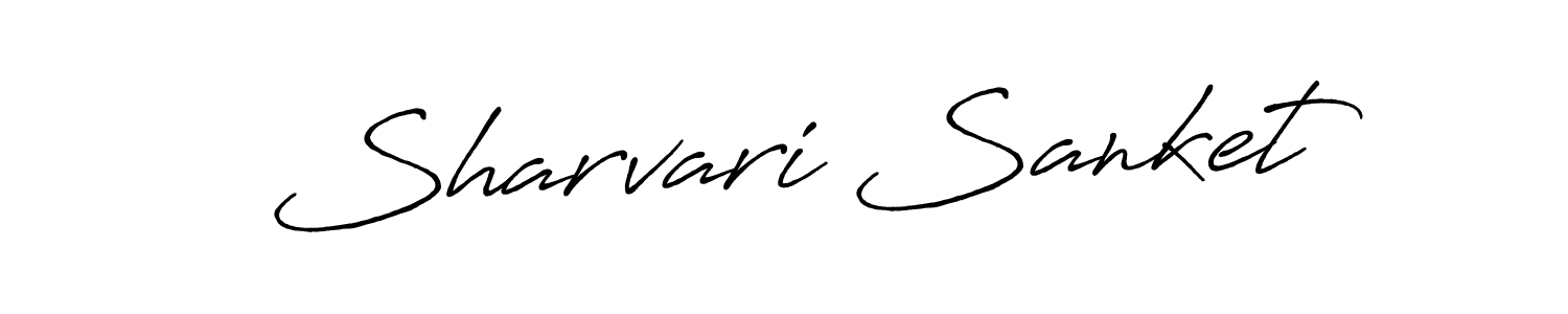 Create a beautiful signature design for name Sharvari Sanket. With this signature (Antro_Vectra_Bolder) fonts, you can make a handwritten signature for free. Sharvari Sanket signature style 7 images and pictures png