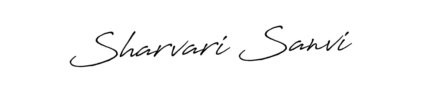 Also we have Sharvari Sanvi name is the best signature style. Create professional handwritten signature collection using Antro_Vectra_Bolder autograph style. Sharvari Sanvi signature style 7 images and pictures png