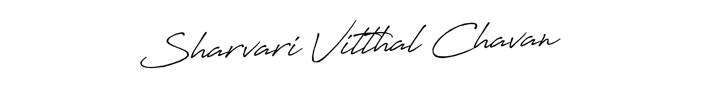 Antro_Vectra_Bolder is a professional signature style that is perfect for those who want to add a touch of class to their signature. It is also a great choice for those who want to make their signature more unique. Get Sharvari Vitthal Chavan name to fancy signature for free. Sharvari Vitthal Chavan signature style 7 images and pictures png