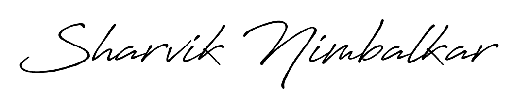 Personalize your online presence with Sharvik Nimbalkar signature rendered in elegant Antro_Vectra_Bolder font. Great for website footers and blogs. Sharvik Nimbalkar signature style 7 images and pictures png