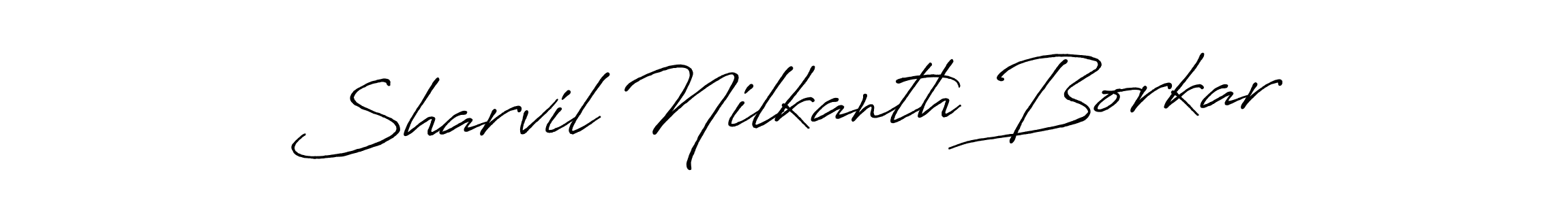 Antro_Vectra_Bolder is a professional signature style that is perfect for those who want to add a touch of class to their signature. It is also a great choice for those who want to make their signature more unique. Get Sharvil Nilkanth Borkar name to fancy signature for free. Sharvil Nilkanth Borkar signature style 7 images and pictures png