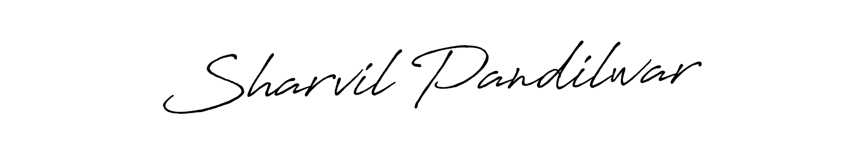 You should practise on your own different ways (Antro_Vectra_Bolder) to write your name (Sharvil Pandilwar) in signature. don't let someone else do it for you. Sharvil Pandilwar signature style 7 images and pictures png