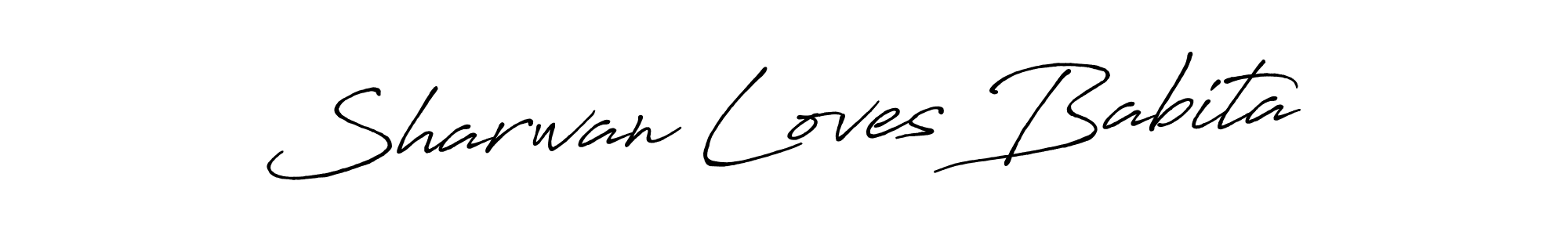 Also we have Sharwan Loves Babita name is the best signature style. Create professional handwritten signature collection using Antro_Vectra_Bolder autograph style. Sharwan Loves Babita signature style 7 images and pictures png