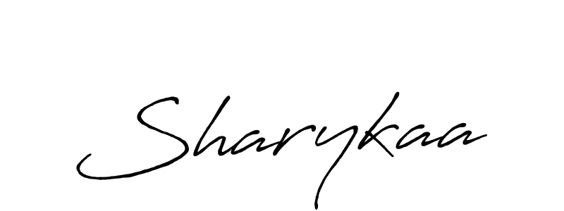 Use a signature maker to create a handwritten signature online. With this signature software, you can design (Antro_Vectra_Bolder) your own signature for name Sharykaa. Sharykaa signature style 7 images and pictures png