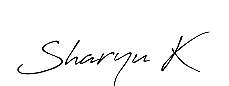 It looks lik you need a new signature style for name Sharyu K. Design unique handwritten (Antro_Vectra_Bolder) signature with our free signature maker in just a few clicks. Sharyu K signature style 7 images and pictures png