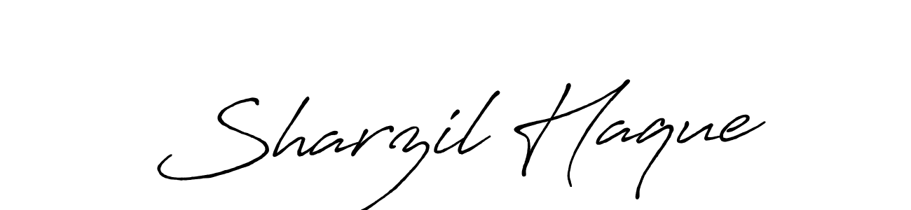 Design your own signature with our free online signature maker. With this signature software, you can create a handwritten (Antro_Vectra_Bolder) signature for name Sharzil Haque. Sharzil Haque signature style 7 images and pictures png