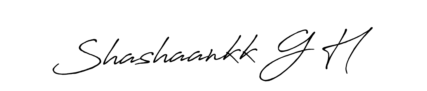 How to make Shashaankk G H name signature. Use Antro_Vectra_Bolder style for creating short signs online. This is the latest handwritten sign. Shashaankk G H signature style 7 images and pictures png