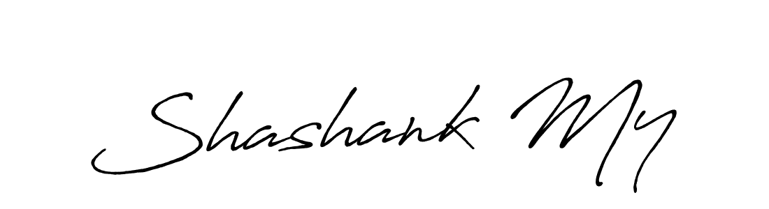 How to make Shashank My name signature. Use Antro_Vectra_Bolder style for creating short signs online. This is the latest handwritten sign. Shashank My signature style 7 images and pictures png