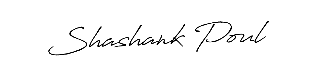 How to make Shashank Poul name signature. Use Antro_Vectra_Bolder style for creating short signs online. This is the latest handwritten sign. Shashank Poul signature style 7 images and pictures png