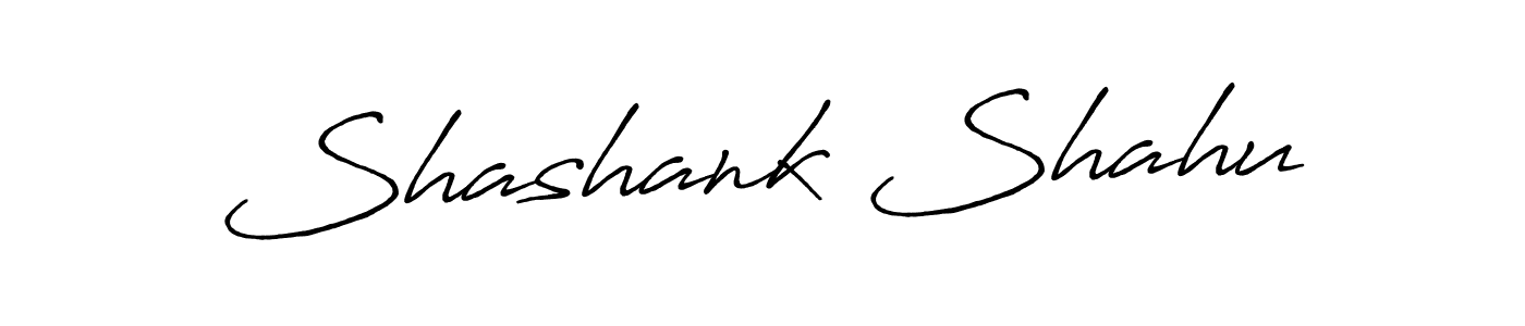 How to make Shashank Shahu name signature. Use Antro_Vectra_Bolder style for creating short signs online. This is the latest handwritten sign. Shashank Shahu signature style 7 images and pictures png