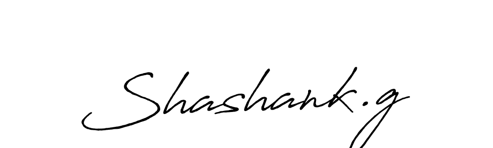 Make a beautiful signature design for name Shashank.g. With this signature (Antro_Vectra_Bolder) style, you can create a handwritten signature for free. Shashank.g signature style 7 images and pictures png
