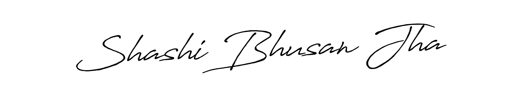 Use a signature maker to create a handwritten signature online. With this signature software, you can design (Antro_Vectra_Bolder) your own signature for name Shashi Bhusan Jha. Shashi Bhusan Jha signature style 7 images and pictures png