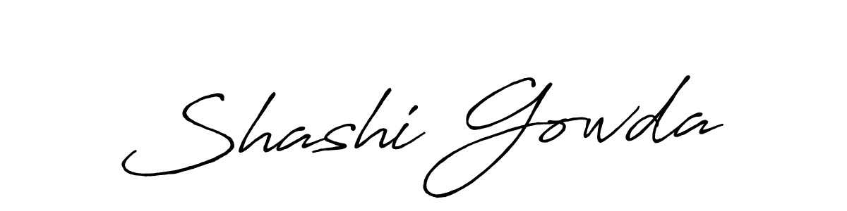 Use a signature maker to create a handwritten signature online. With this signature software, you can design (Antro_Vectra_Bolder) your own signature for name Shashi Gowda. Shashi Gowda signature style 7 images and pictures png