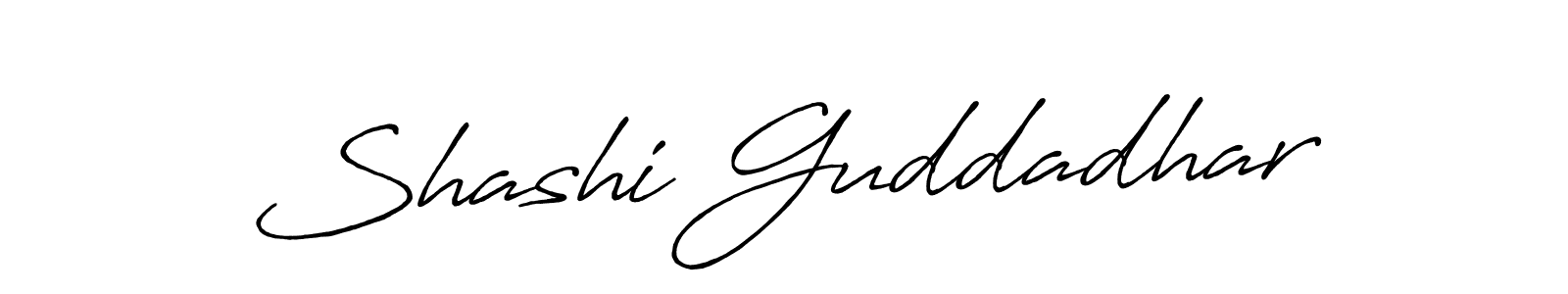 Make a beautiful signature design for name Shashi Guddadhar. With this signature (Antro_Vectra_Bolder) style, you can create a handwritten signature for free. Shashi Guddadhar signature style 7 images and pictures png