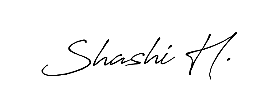 Also You can easily find your signature by using the search form. We will create Shashi H. name handwritten signature images for you free of cost using Antro_Vectra_Bolder sign style. Shashi H. signature style 7 images and pictures png