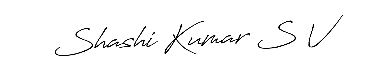 This is the best signature style for the Shashi Kumar S V name. Also you like these signature font (Antro_Vectra_Bolder). Mix name signature. Shashi Kumar S V signature style 7 images and pictures png