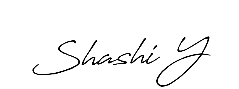 The best way (Antro_Vectra_Bolder) to make a short signature is to pick only two or three words in your name. The name Shashi Y include a total of six letters. For converting this name. Shashi Y signature style 7 images and pictures png