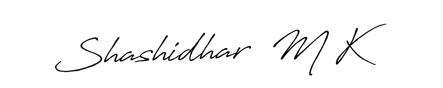 It looks lik you need a new signature style for name Shashidhar  M K. Design unique handwritten (Antro_Vectra_Bolder) signature with our free signature maker in just a few clicks. Shashidhar  M K signature style 7 images and pictures png