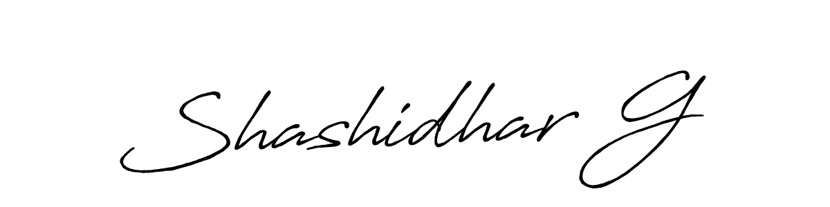 Create a beautiful signature design for name Shashidhar G. With this signature (Antro_Vectra_Bolder) fonts, you can make a handwritten signature for free. Shashidhar G signature style 7 images and pictures png