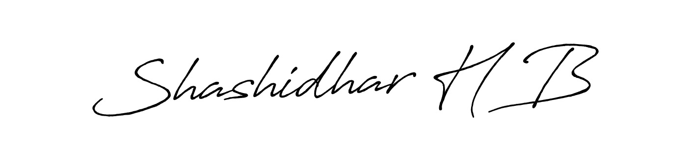 Create a beautiful signature design for name Shashidhar H B. With this signature (Antro_Vectra_Bolder) fonts, you can make a handwritten signature for free. Shashidhar H B signature style 7 images and pictures png