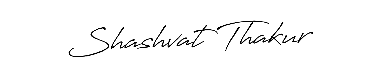 Create a beautiful signature design for name Shashvat Thakur. With this signature (Antro_Vectra_Bolder) fonts, you can make a handwritten signature for free. Shashvat Thakur signature style 7 images and pictures png