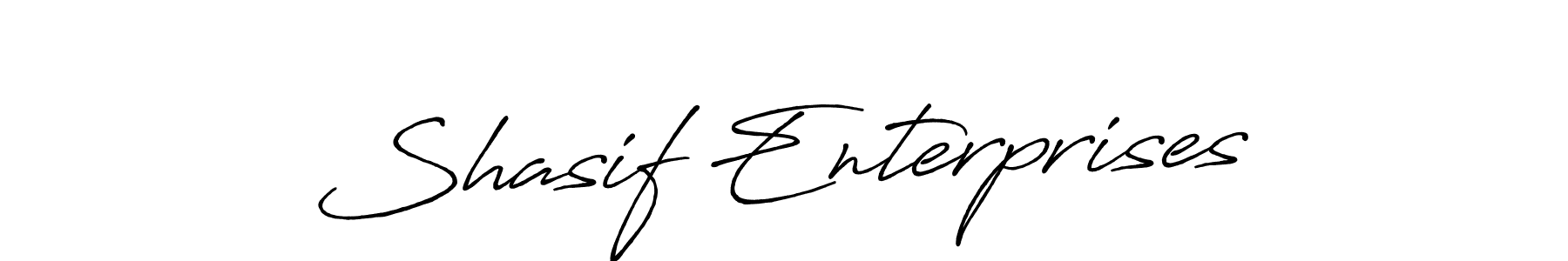 How to make Shasif Enterprises name signature. Use Antro_Vectra_Bolder style for creating short signs online. This is the latest handwritten sign. Shasif Enterprises signature style 7 images and pictures png