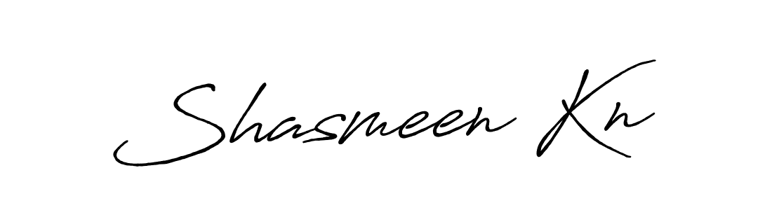 Create a beautiful signature design for name Shasmeen Kn. With this signature (Antro_Vectra_Bolder) fonts, you can make a handwritten signature for free. Shasmeen Kn signature style 7 images and pictures png