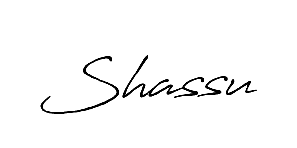 How to make Shassu signature? Antro_Vectra_Bolder is a professional autograph style. Create handwritten signature for Shassu name. Shassu signature style 7 images and pictures png