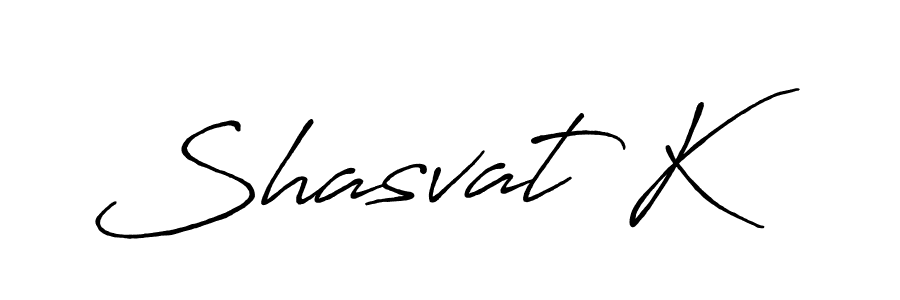 Shasvat K stylish signature style. Best Handwritten Sign (Antro_Vectra_Bolder) for my name. Handwritten Signature Collection Ideas for my name Shasvat K. Shasvat K signature style 7 images and pictures png