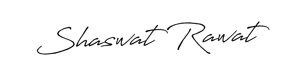 Create a beautiful signature design for name Shaswat Rawat. With this signature (Antro_Vectra_Bolder) fonts, you can make a handwritten signature for free. Shaswat Rawat signature style 7 images and pictures png