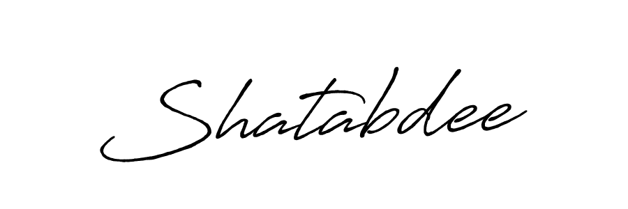 Use a signature maker to create a handwritten signature online. With this signature software, you can design (Antro_Vectra_Bolder) your own signature for name Shatabdee. Shatabdee signature style 7 images and pictures png