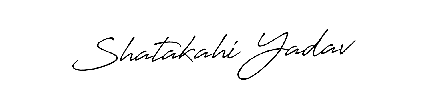 Also You can easily find your signature by using the search form. We will create Shatakahi Yadav name handwritten signature images for you free of cost using Antro_Vectra_Bolder sign style. Shatakahi Yadav signature style 7 images and pictures png