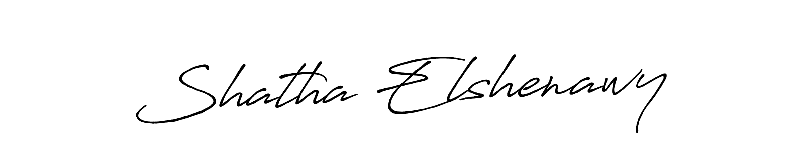 How to make Shatha Elshenawy name signature. Use Antro_Vectra_Bolder style for creating short signs online. This is the latest handwritten sign. Shatha Elshenawy signature style 7 images and pictures png