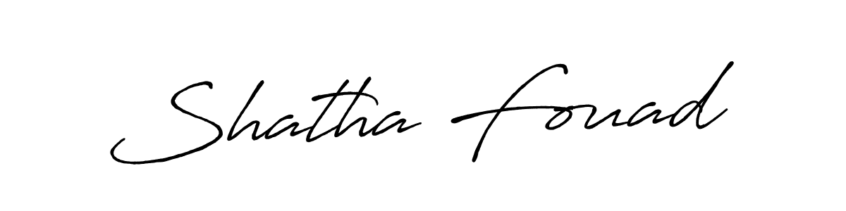 How to make Shatha Fouad name signature. Use Antro_Vectra_Bolder style for creating short signs online. This is the latest handwritten sign. Shatha Fouad signature style 7 images and pictures png