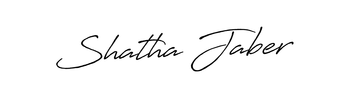 Shatha Jaber stylish signature style. Best Handwritten Sign (Antro_Vectra_Bolder) for my name. Handwritten Signature Collection Ideas for my name Shatha Jaber. Shatha Jaber signature style 7 images and pictures png