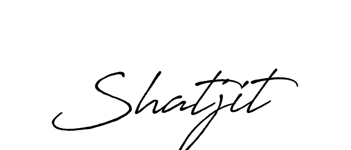 How to make Shatjit name signature. Use Antro_Vectra_Bolder style for creating short signs online. This is the latest handwritten sign. Shatjit signature style 7 images and pictures png