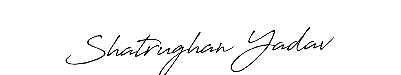 You should practise on your own different ways (Antro_Vectra_Bolder) to write your name (Shatrughan Yadav) in signature. don't let someone else do it for you. Shatrughan Yadav signature style 7 images and pictures png