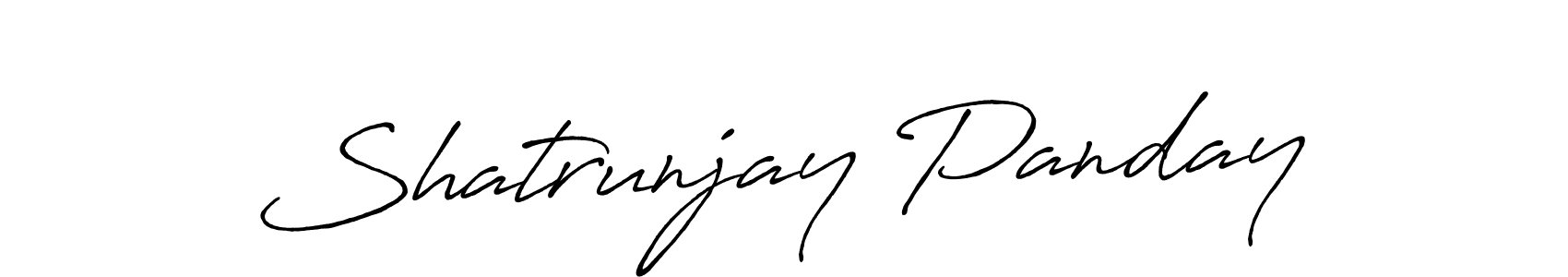 You should practise on your own different ways (Antro_Vectra_Bolder) to write your name (Shatrunjay Panday) in signature. don't let someone else do it for you. Shatrunjay Panday signature style 7 images and pictures png