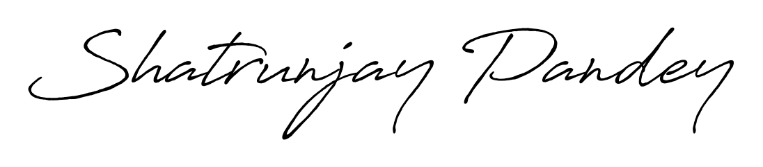 How to make Shatrunjay Pandey name signature. Use Antro_Vectra_Bolder style for creating short signs online. This is the latest handwritten sign. Shatrunjay Pandey signature style 7 images and pictures png